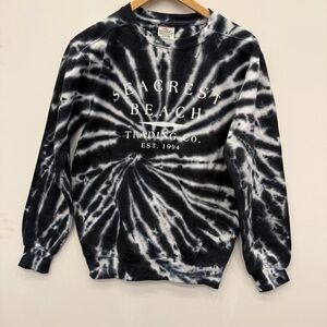 Seacrest Beach Sweatshirt Women's Small Trading Co Back White Pullover